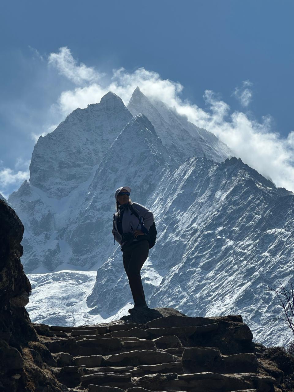 Karla on the Everest climb Karla on the Everest climb