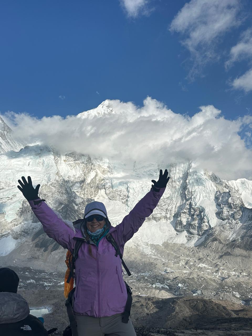 Karla on the Everest climb Karla on the Everest climb